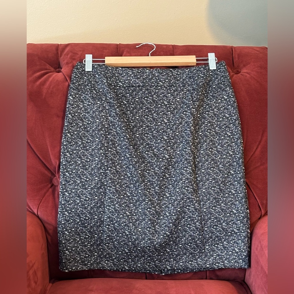 Michael Kors Pencil Skirt; Black and White w/ Gold Zipper (back)